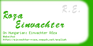 roza einvachter business card