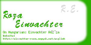 roza einvachter business card